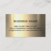 プロフェッショナル金ゴールドステンレス鋼金属 名刺 (裏面)