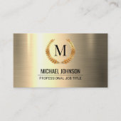 プロフェッショナル金ゴールドステンレス鋼金属 名刺 (正面)