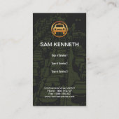 プロフェッショナル金ゴールドストライプリムジンタクシーサービス 名刺 (裏面)