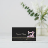 プロフェッショナル金ゴールドストライプ裁縫機 名刺 (スタンド正面)