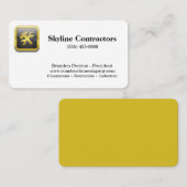 プロフェッショナル金ゴールドツール建築会社 名刺 (正面/裏面)