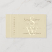 プロフェッショナル金ゴールドパールシメリースネークモノグラム 名刺 (裏面)