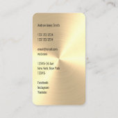 プロフェッショナル金ゴールドフェイクDJ 名刺 (裏面)