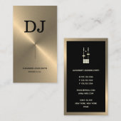 プロフェッショナル金ゴールドフェイクDJ 名刺 (正面/裏面)