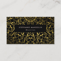 プロフェッショナル金ゴールドフォイルレース曼荼羅名刺