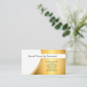 プロフェッショナル金ゴールドフレアカスタム写真 名刺 (スタンド正面)