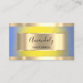 プロフェッショナル金ゴールドフレームエレガントイエローブルー 名刺 (正面)