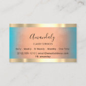 プロフェッショナル金ゴールドフレームエレガントバラブグラデーションルー 名刺 (裏面)