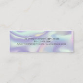 プロフェッショナル金ゴールドブラシストローク、まつげ、メイクアップ スキニー名刺 (裏面)