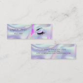 プロフェッショナル金ゴールドブラシストローク、まつげ、メイクアップ スキニー名刺 (正面/裏面)