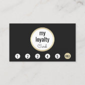 プロフェッショナル金ゴールドブラックお客様ロイヤリティ6パンチ ロイヤリティカード (正面)