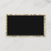 プロフェッショナル金ゴールドブラックグリッターフレームロゴ金ゴールド 名刺 (裏面)