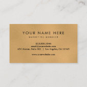 プロフェッショナル金ゴールドブラックPickleball名刺 名刺 (裏面)