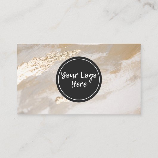 プロフェッショナル金ゴールドベ絵画ージュの名刺 名刺 (裏面)