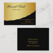 プロフェッショナル金ゴールドメタルエレガントブモダンラック 名刺 (正面/裏面)