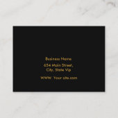 プロフェッショナル金ゴールドメタルエレガントブモダンラック 名刺 (裏面)