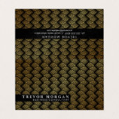 プロフェッショナル金ゴールドラックスウィーブ 名刺 (外部フラット)