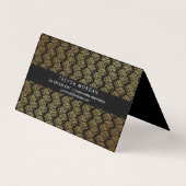 プロフェッショナル金ゴールドラックスウィーブ 名刺 (裏面)