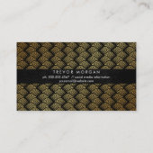 プロフェッショナル金ゴールドラックスウィーブ 名刺 (裏面)