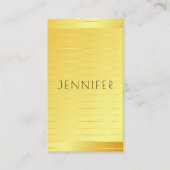 プロフェッショナル金ゴールドルックモダンエレガントテンプレート 名刺 (正面)