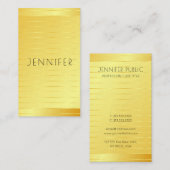 プロフェッショナル金ゴールドルックモダンエレガントテンプレート 名刺 (正面/裏面)