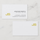 プロフェッショナル金ゴールドルックモノグラムエレガントデザイン 名刺 (正面/裏面)