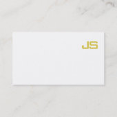 プロフェッショナル金ゴールドルックモノグラムエレガントデザイン 名刺 (裏面)