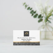 プロフェッショナル金ゴールドルーフィングシングル建築 名刺 (スタンド正面)