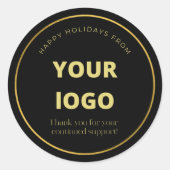 プロフェッショナル金ゴールドロゴのプロモーションありがとうございます ラウンドシール (正面)