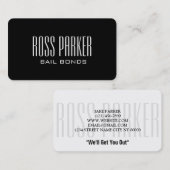 プロフェッショナル金ゴールド保釈金債券会社 名刺 (正面/裏面)