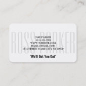 プロフェッショナル金ゴールド保釈金債券会社 名刺 (裏面)