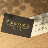 プロフェッショナル金ゴールド及びブラックハウスキーパークリーニング 名刺