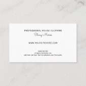 プロフェッショナル金ゴールド及びブラックハウスキーパークリーニング 名刺 (裏面)