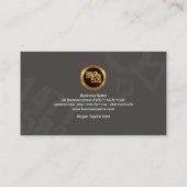 プロフェッショナル金ゴールド数学シンボルアイコン数学チューター 名刺 (裏面)