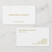 プロフェッショナル金ゴールド文字プレミアムウルトラシックラグジュース 名刺 (正面/裏面)