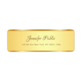 プロフェッショナル金ゴールド書名文字 モダン ラベル