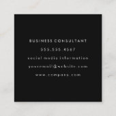 プロフェッショナル金ゴールド水玉模様 スクエア名刺 (裏面)