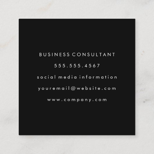 プロフェッショナル金ゴールド水玉模様 スクエア名刺 (裏面)