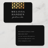 プロフェッショナル金ゴールド水玉模様 名刺 (正面/裏面)