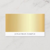 プロフェッショナル金ゴールド白モダンエレガントテンプレート 名刺 (正面)