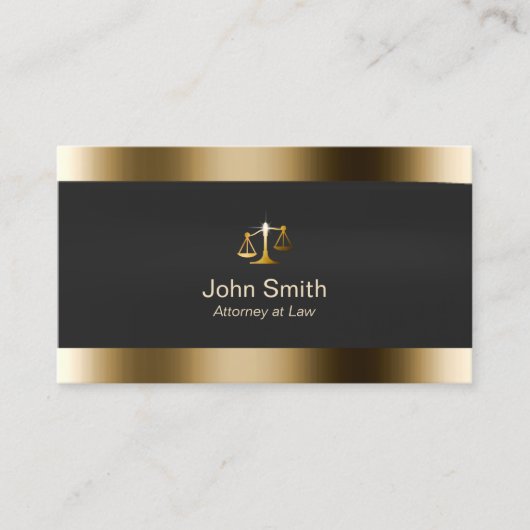 プロフェッショナル金ゴールド縁ど弁護士 名刺 (正面)