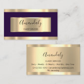 プロフェッショナル金ゴールド美容師イベントプランナーラッシュ 名刺 (正面/裏面)