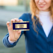 プロフェッショナル金ゴールド美容師メイクアップアーティスト海軍 名刺