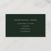 プロフェッショナル金ゴールド芝刈り機ロゴ 名刺 (裏面)