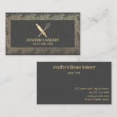 プロフェッショナル金ゴールド転がのピンウィスクシェフベーカリー 名刺 (正面/裏面)