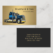 プロフェッショナル金ゴールド輸送運送運送会社 名刺 (正面/裏面)