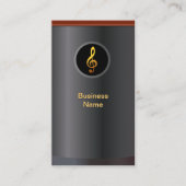 プロフェッショナル金ゴールド音楽シンボル名刺 名刺 (正面)