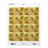 プロフェッショナル金ゴールド顔血清 ラベル (フルシート)