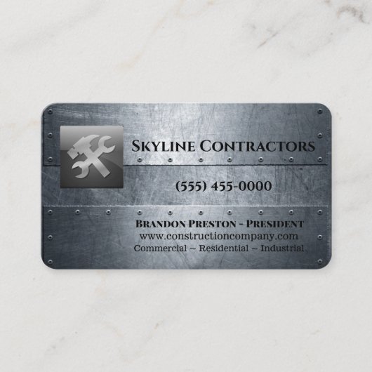 プロフェッショナル金属工具建築会社 名刺 (正面)