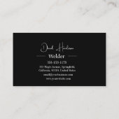 プロフェッショナル金属溶接加工業者 名刺 (裏面)